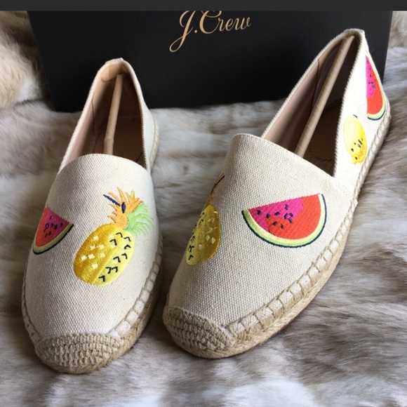 J. Crew Canvas espadrilles with embroidered fruits - Picture 2 of 7